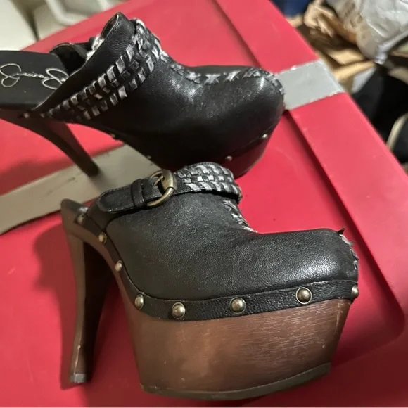 Jessica Simpson Black and Brown Platform Heels - Picture 1 of 4